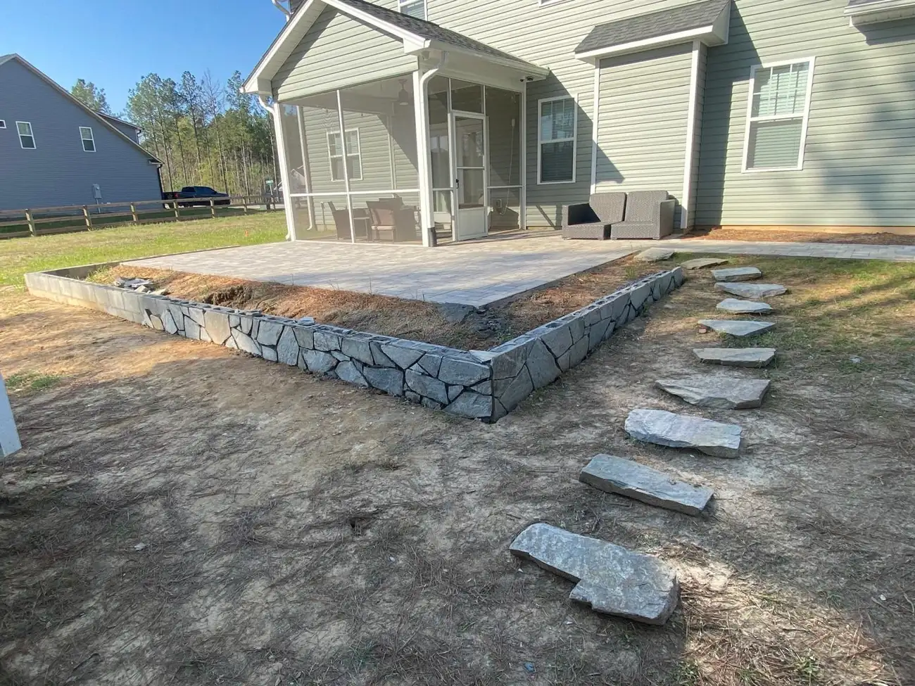 Landscaping project in Cameron, NC by Green Garden Landscaping
