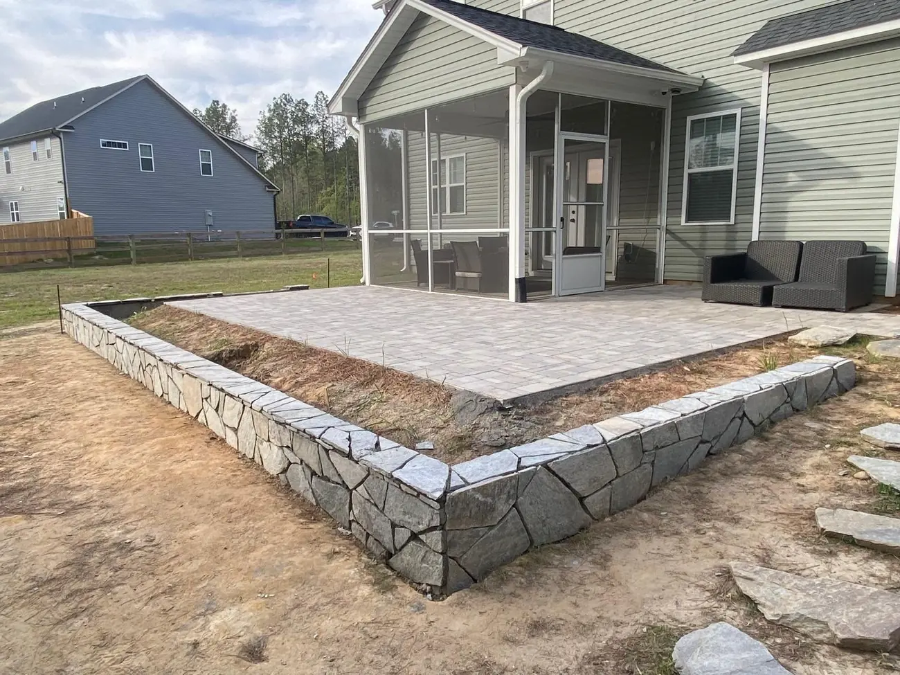 Landscaping project in Cameron, NC by Green Garden Landscaping