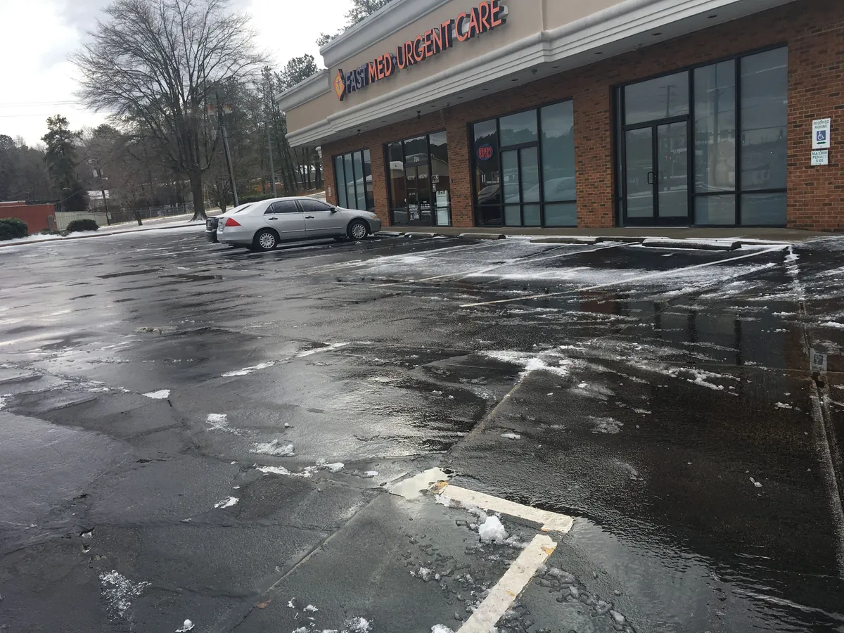 Commercial Snow Removal project by Green Garden Landscaping in central NC