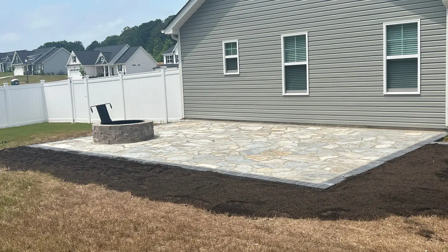 Paver Patio Installation project by Green Garden Landscaping in central NC