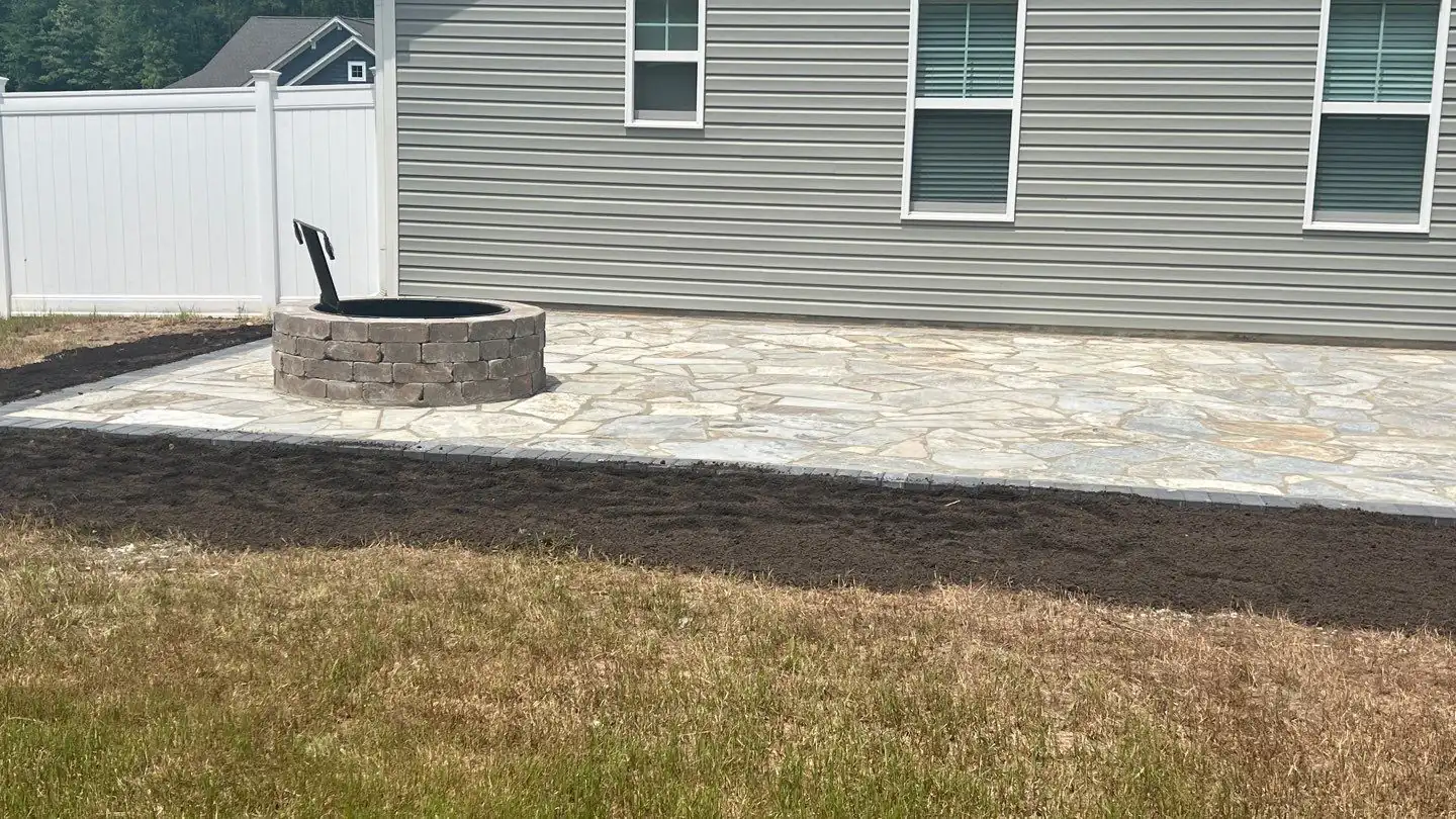 Paver Patio Installation project by Green Garden Landscaping in central NC