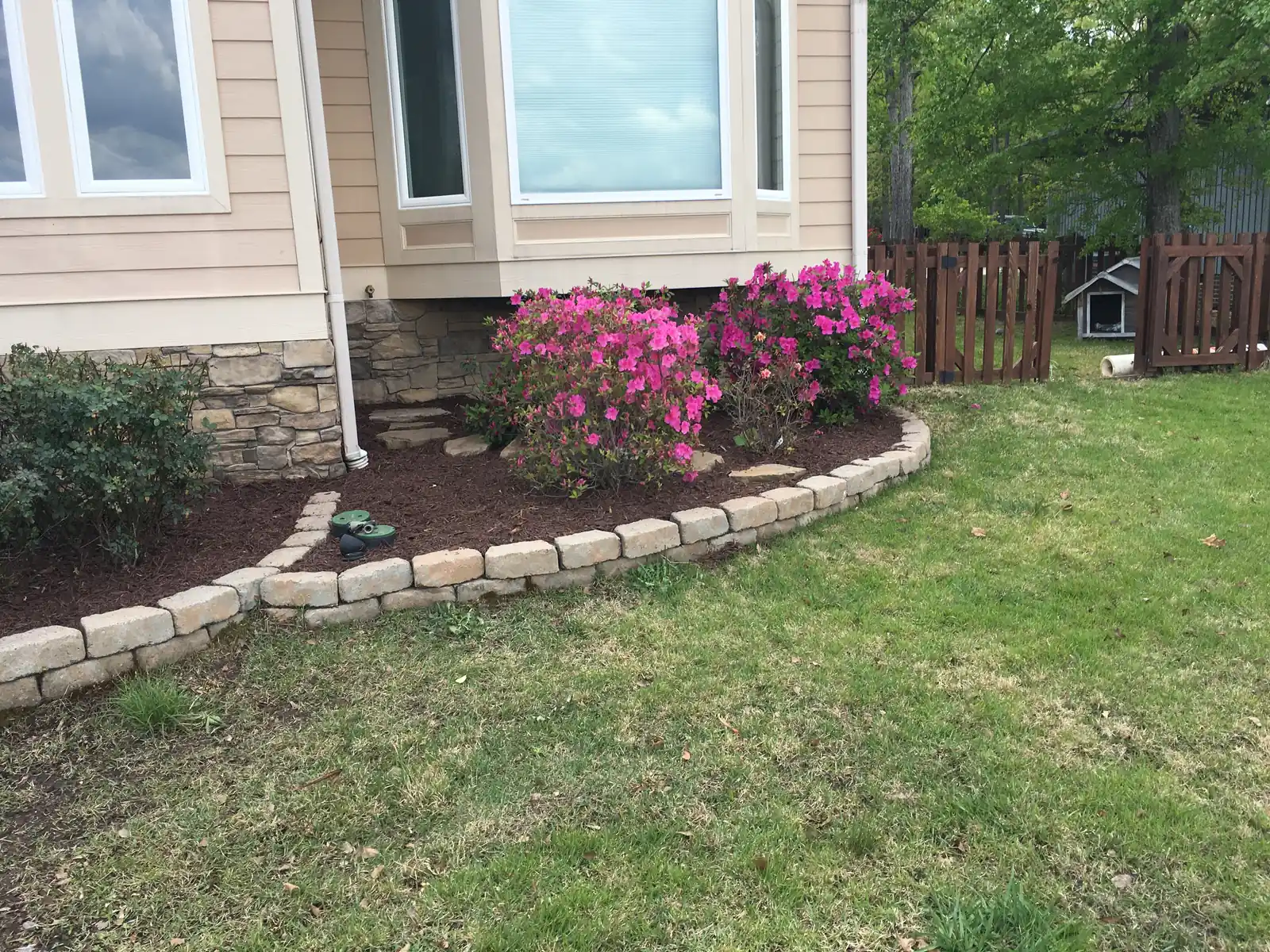 Landscaping project in Sanford, NC by Green Garden Landscaping