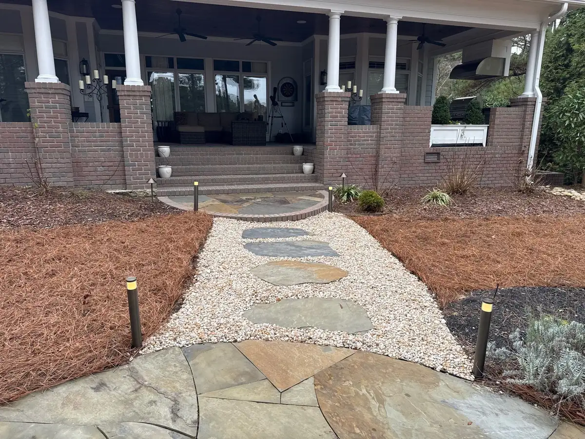 Paver Patio Installation project by Green Garden Landscaping in central NC