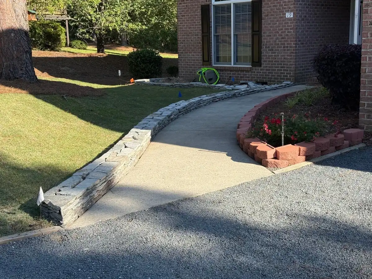 Paver Patio Installation project by Green Garden Landscaping in central NC
