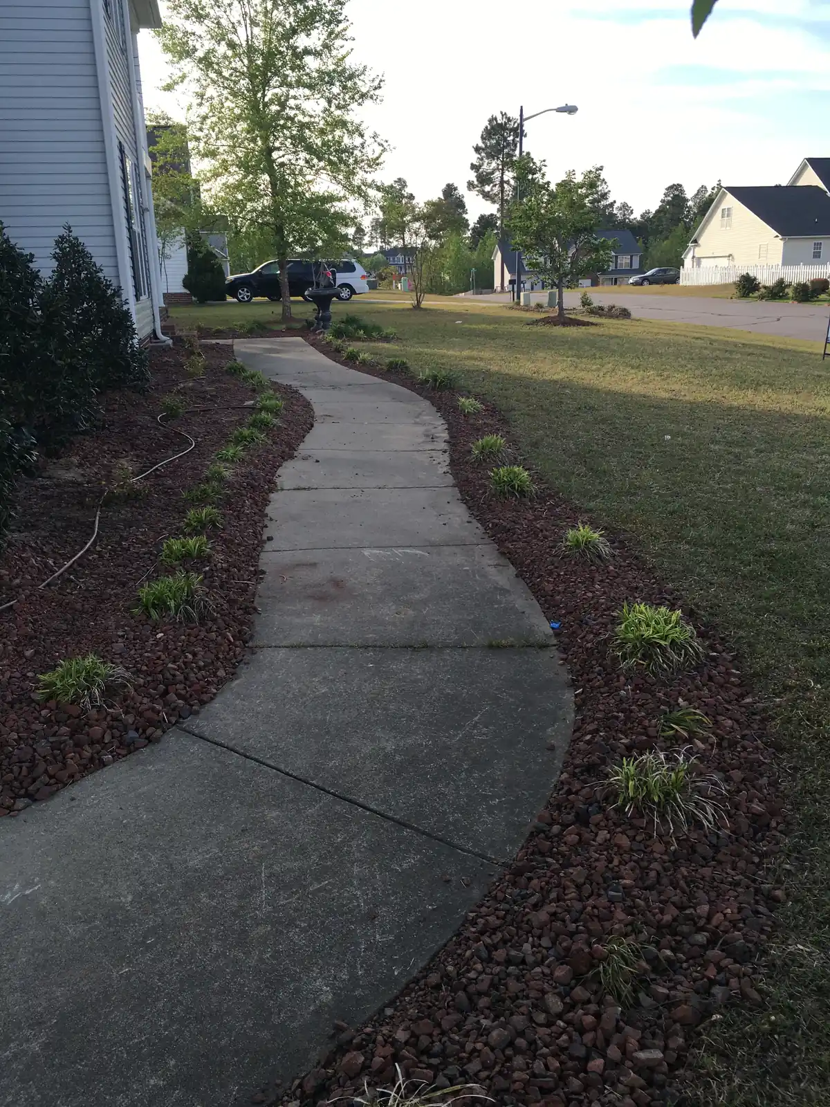 Spring Cleanup project by Green Garden Landscaping in central NC