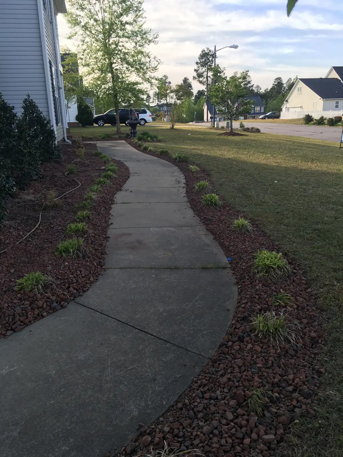 Spring Cleanup project by Green Garden Landscaping in central NC
